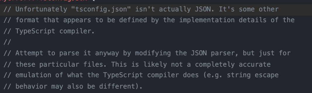 tsconfig.json isn